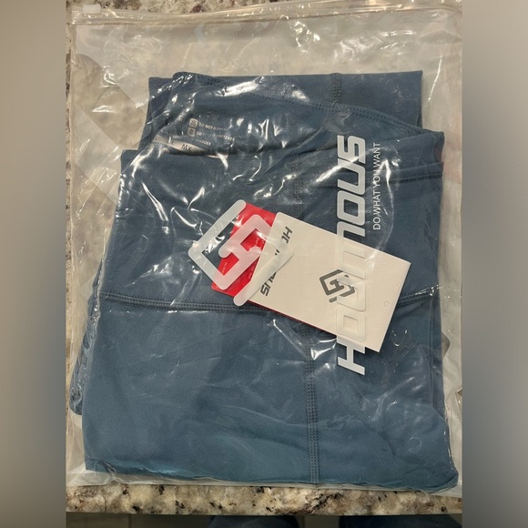 Houmous Women's 4 Out Pockets Buttery Soft High Waisted Full-Length Yoga Pants - Picture 8 of 8